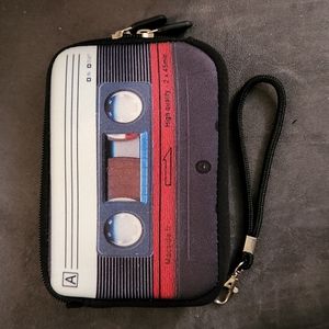 NEW- Wristlet- Wallet- Case - Cassette Tape